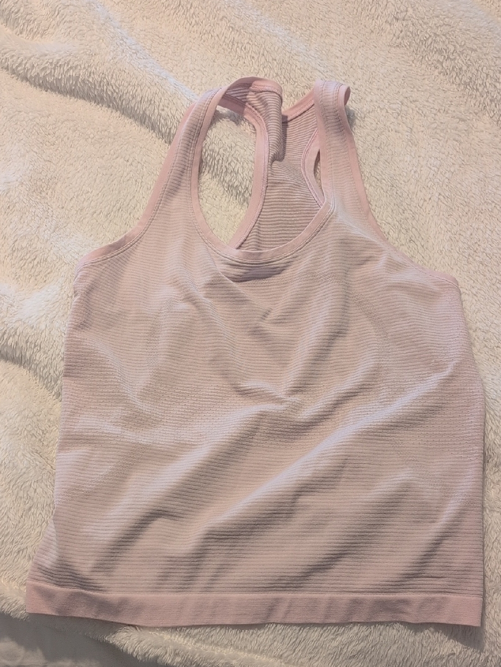 lululemon athletica Pink Ribbed Racerback Tank